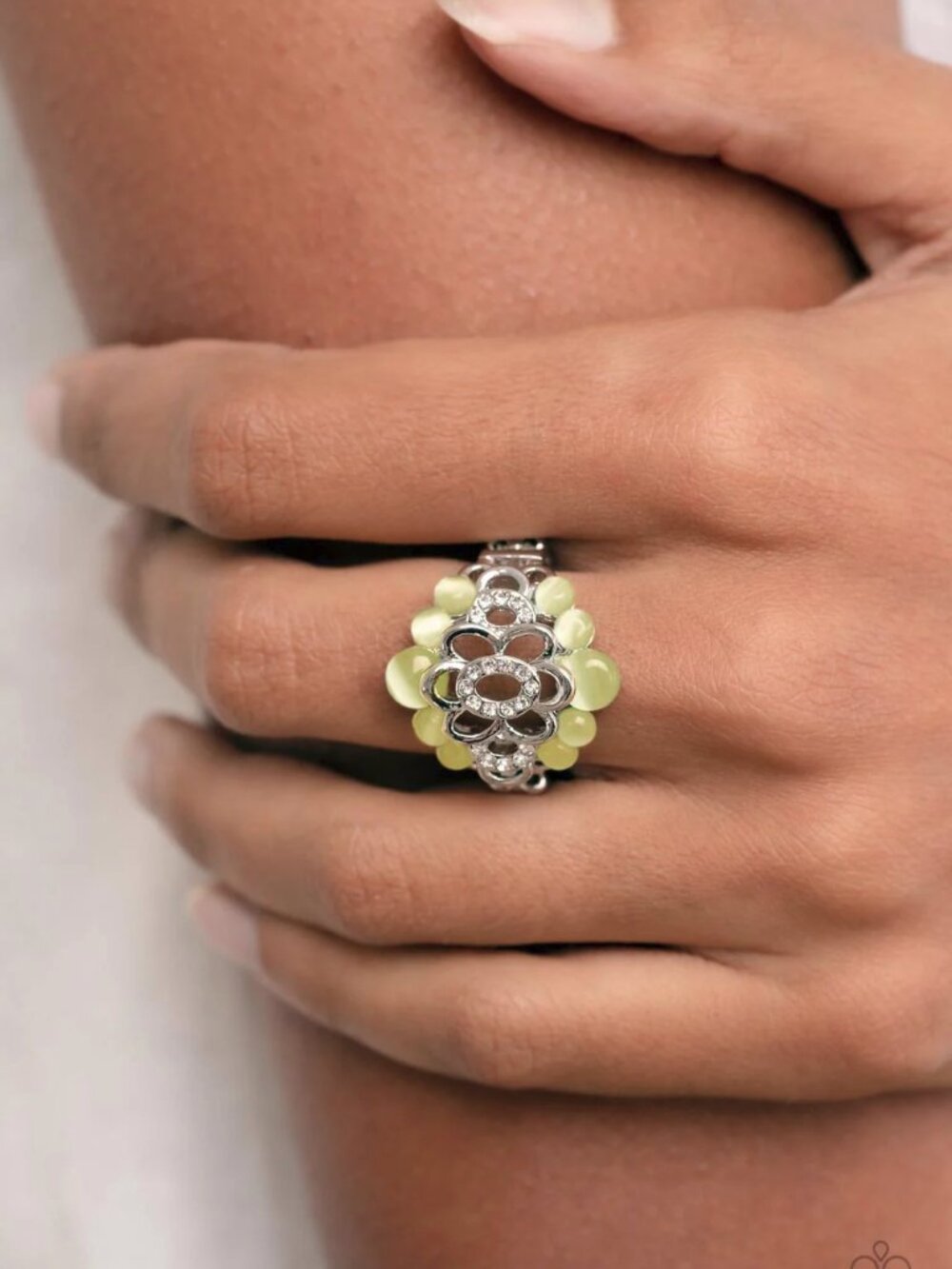 Paparazzi Jewelry Accessories - Eden Equinox - Yellow Ring - Vintage